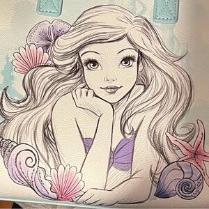 Loungefly Pastel Mermaid Satchel bag in Light Blue with Pink & Purple Accents